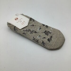 Tavi Savvy Grip Socks Womens Shitake Heather Botanical Yoga Barre Size M NWT